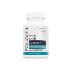 FOLIGAIN TOTAL CARE Supplement for Thinning Hair, Skin & Nails 60 Vegetarian Capsules - FOLIGAIN EUROPE